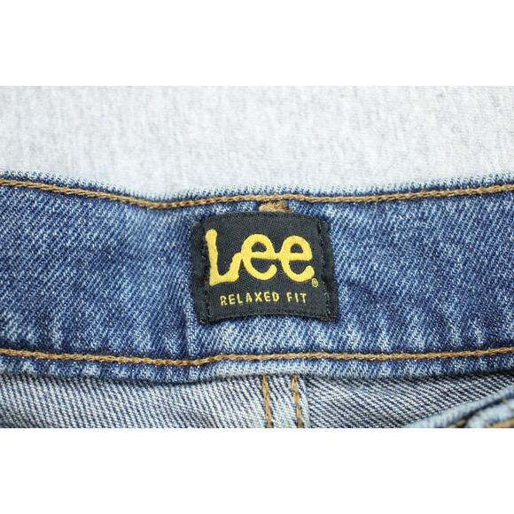 Lee Jeans Mens 36 X 32 Blue Denim Stretch Relaxed Fit Straight Leg - Picture 3 of 8